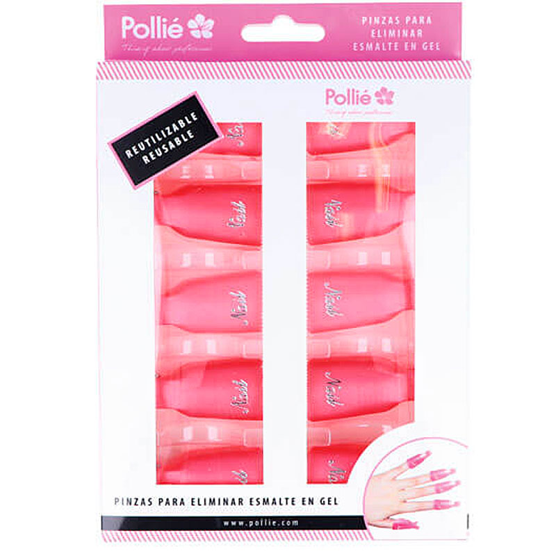 Pinces clips soak off ongle gel x10